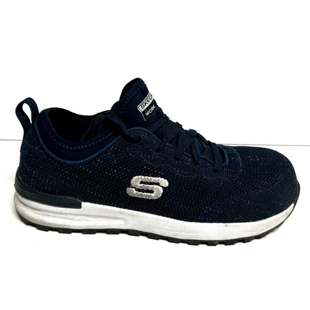 Skechers Womens Work Bulkin Balran Sneaker Blue Size 6.5 M
